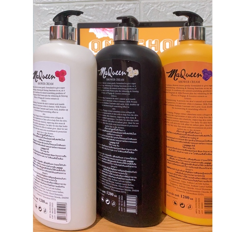 Sữa Tắm MaQueen Hương Nước Hoa Thái Lan 1200ml - Sữa Tắm Cao Cấp Dưỡng Ẩm, Trắng Da Mờ Thâm Toàn Thân