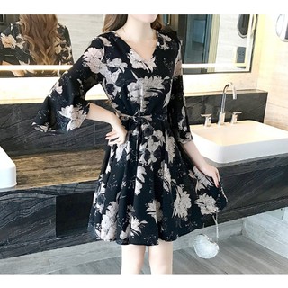 ĐẦM VOAN HOA CỘT DÂY HÀNG QUẢNG CHÂU CAO CẤP - KITTYSHOPHCM