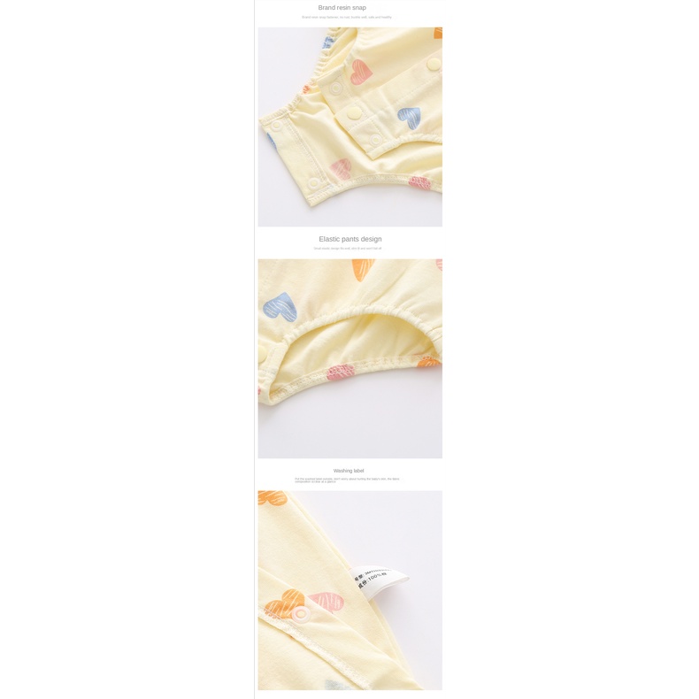 Bộ Áo Liền Quần Bằng Cotton Tay Ngắn Cổ Búp Bê In Hoạt Hình Dành Cho Bé Gái 0-24 Tháng Tuổi