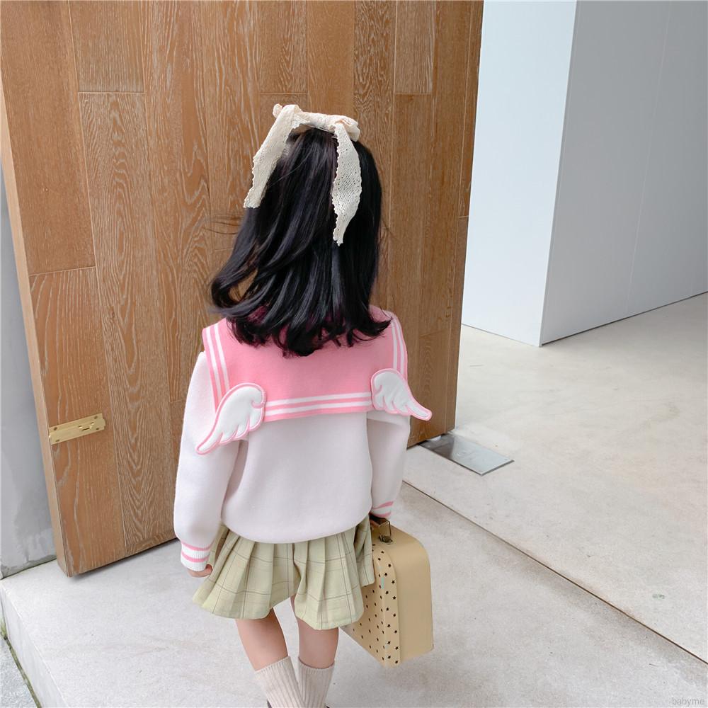 Áo Hoodie Tay Dài Họa Tiết Sọc Có Chi Tiết Nơ Cho Bé Gái