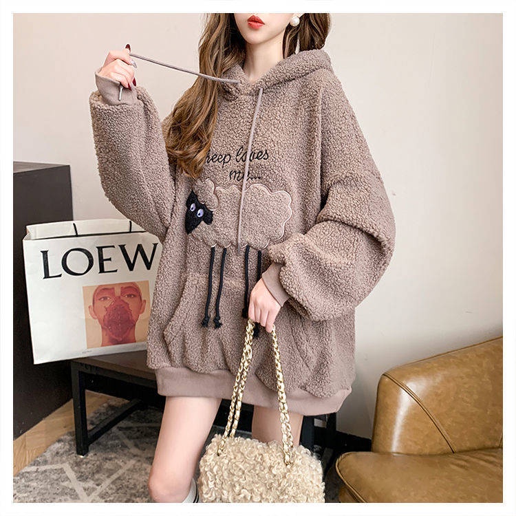 Áo Khoác Lông Cừu Dày Dặn Dáng Rộng Phong Cách Mới