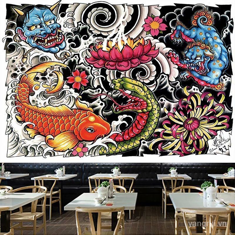 Thời Trang Tranh Vải Treo Tường In Hình Cô Gái Phong Cách Nhật Bản Độc Đáo