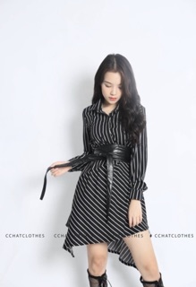 Đai da thắt váy sành điệu