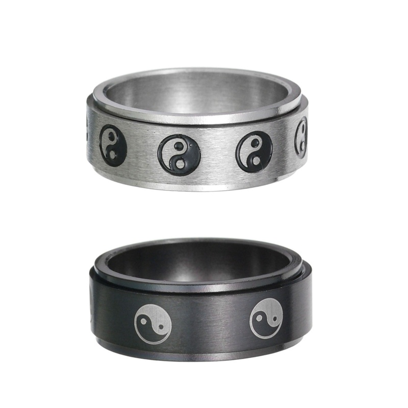 Nhẫn Đeo Tay Có Âm Dương Giảm Căng Thẳng Cho Nam Và Nữ