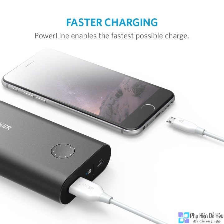 Cáp sạc Micro USB Anker Powerline - Dài 1.8m