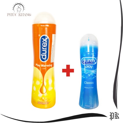 Combo Gel durex warming 100ml &amp; Durex play classic 50ml