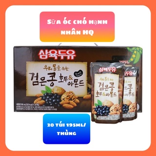 [Hàng công ty][HCM](date mới) sữa óc chó hạnh nhân đậu đen túi 195ml/ thùng 20 túi