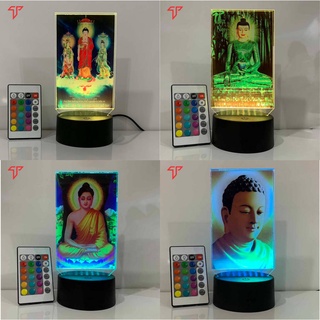 Hình thờ trên xe ô tô - xe tải, Hình phật đèn led 3D, phật đèn led mica, tranh thờ phật, quan âm, chữ ngộ, adida