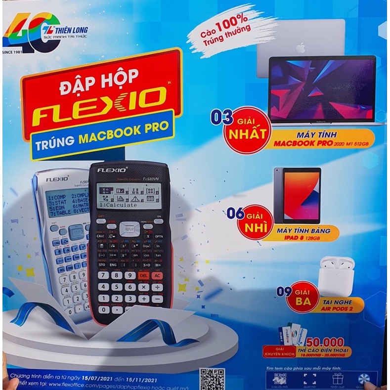 Máy tính khoa học Flexio FX 680VN