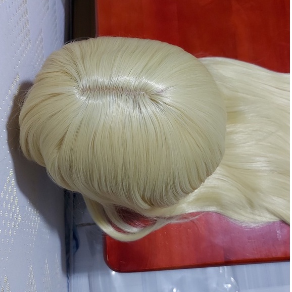 Wig/tóc giả xoăn vàng sữa 100cm phụ kiện cosplay Rachel Gardner Ray angel of death
