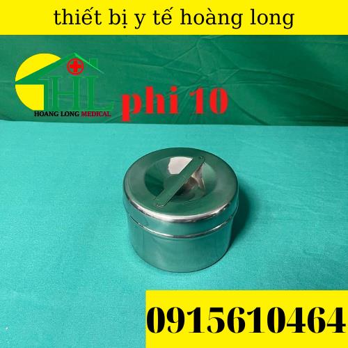 Hộp Inox Đựng Bông Cồn Y Tế Bông Tẩy Trang - Dụng Cụ Y Tế, Spa