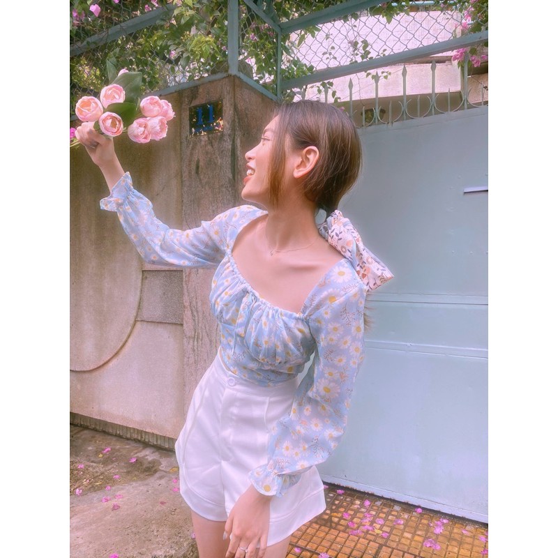 Áo croptop hoa Love Chry Top RÊVER