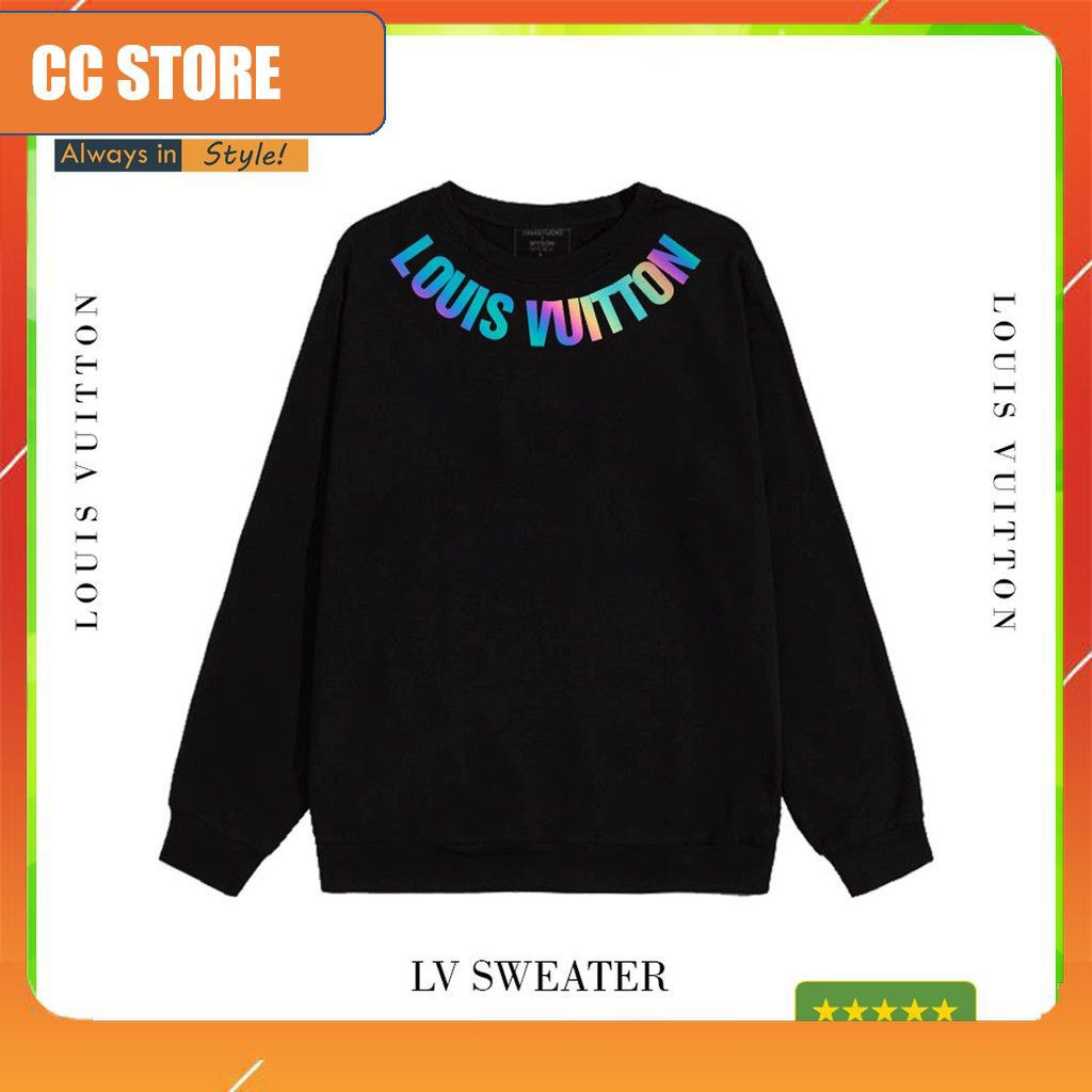 [FREESHIP💖ẢNH THẬT] Áo Sweater Phản Quang 7 màu In Chữ Louis Vuitton Áo Nỉ Nam Nữ Dài tay Unisex in hiệu ứng Hologram | BigBuy360 - bigbuy360.vn