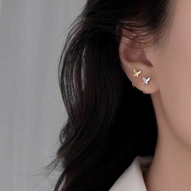 Bông tai bướm móc xinh xắn 30% Bạc
