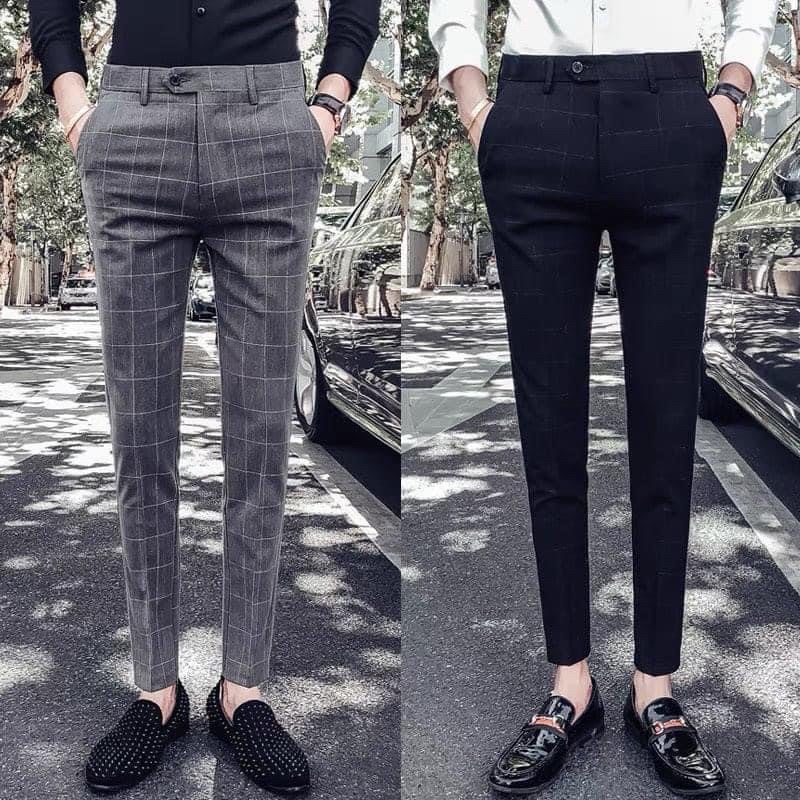 ❤Quần Tây Âu caro công sở nam cao cấp co giãn tốt