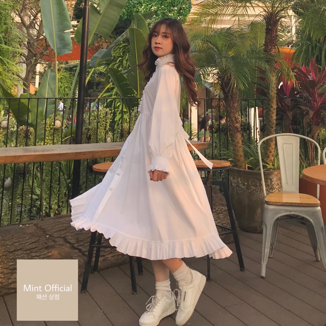 Đầm dài nút bọc VD001 madebymint | BigBuy360 - bigbuy360.vn