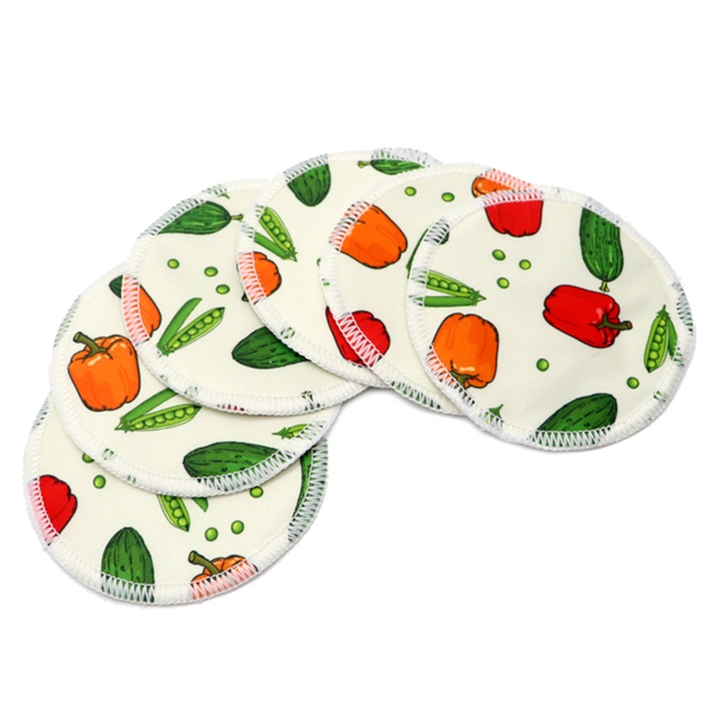 Set 6 Miếng Đệm Ngực Siêu Thấm Nước Có Thể Giặt Sạch Tái Sử Dụng Dành Cho Mẹ Đang Cho Con Bú