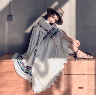 Có sẵn Áo kimono dáng dài thổ cẩm voan đẹp cao cấp
