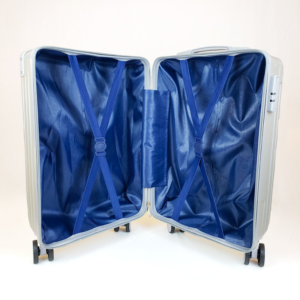 VALI KÉO CAO CẤP / PC + ABS / Size 20 - 24 -28 Inch Màu Hồng Trắng + Tặng miếng dán sticker trong mỗi vali  L002