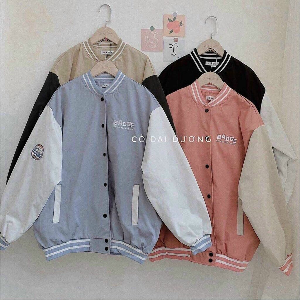 ÁO KHOÁC DÙ NAM NỮ UNISEX BOMBER FORM RỘNG CÁ TÍNH