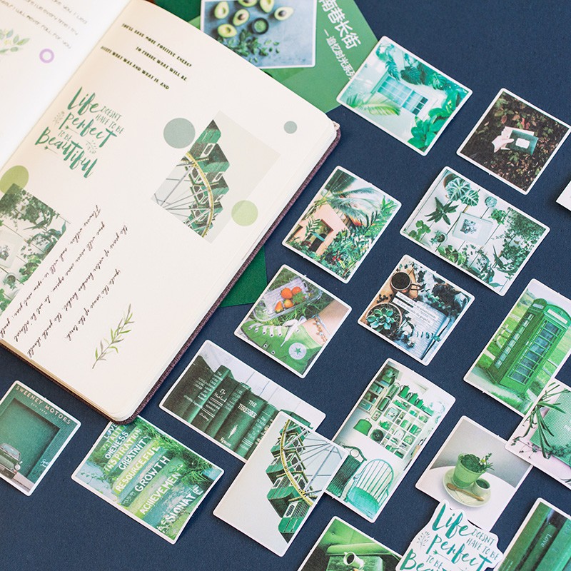 Gói 60 miếng sticker phong cảnh theo gam màu