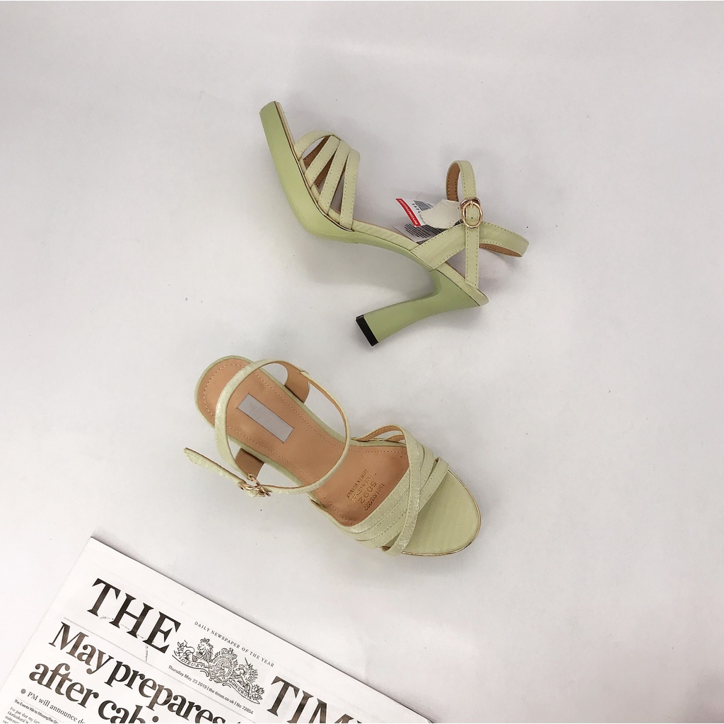 SALE LẺ SIZE VNXK - 5092 GIÀY SANDALS ĐÚP GÓT SƠN QUAI NHIỀU MẢNH PHỐI SÀNH ĐIỆU