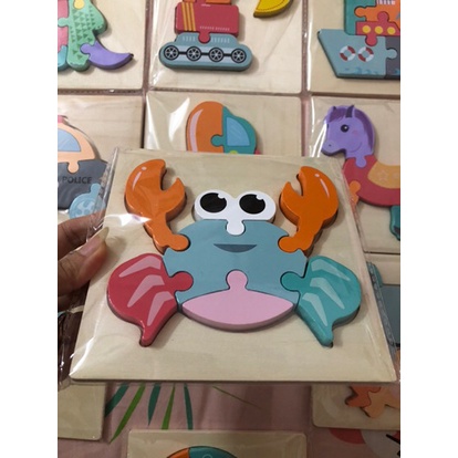 Tranh ghép gỗ nổi 3D cho bé vui chơi giải trí phát triển thông minh sáng tạo Đồ Chơi Giáo Dục BABY MAX