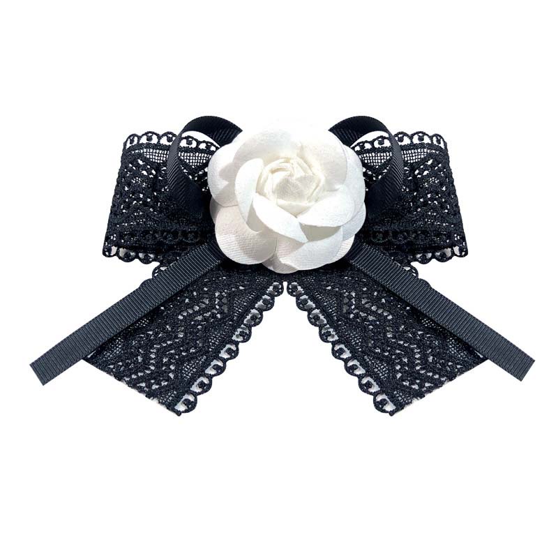 Ghim Cài Áo Hình Hoa Trà Thắt Nơ Thanh Lịch