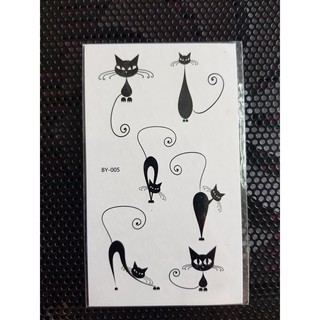 set 5 tờ Hình xăm dán cá tính mèo cute