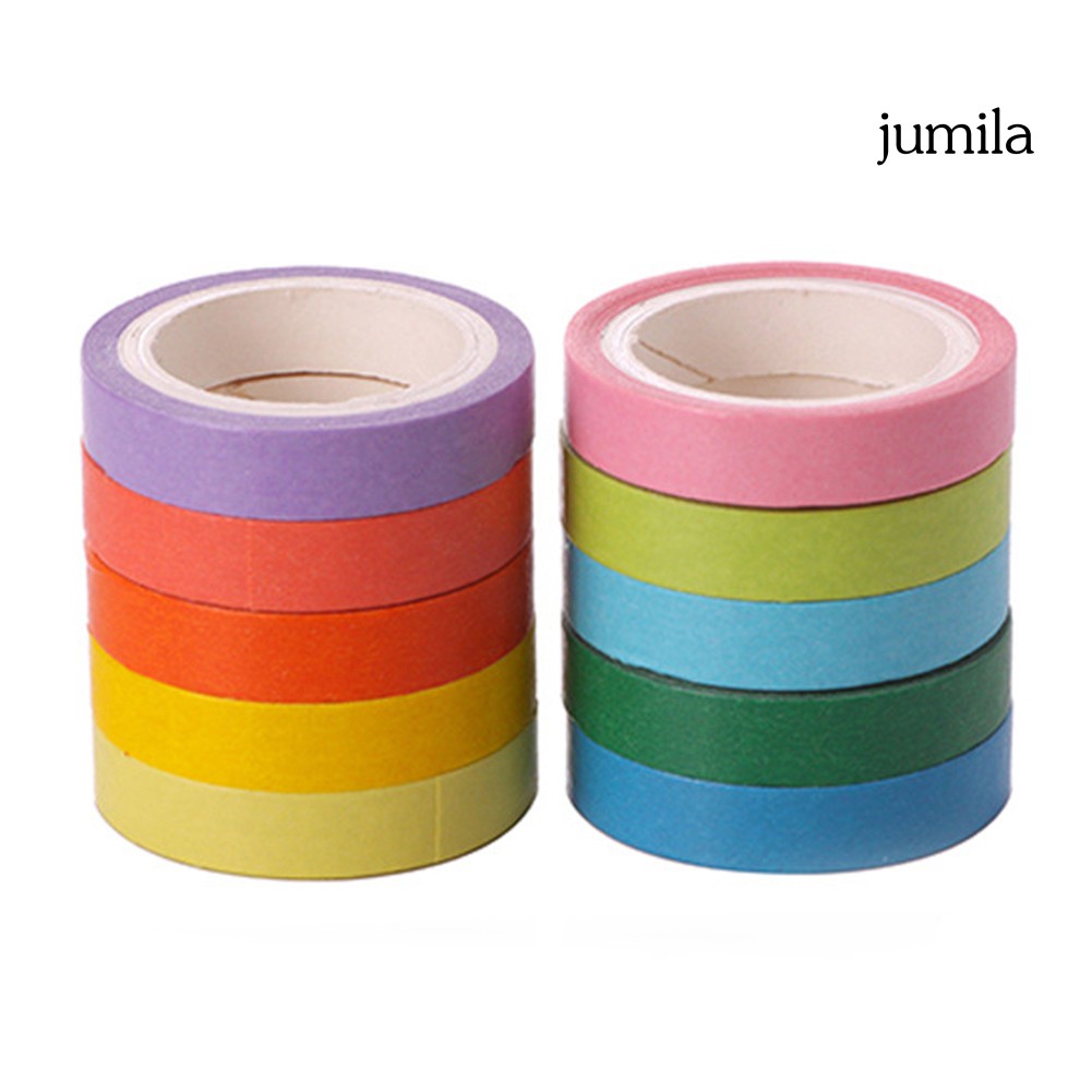 Set 10 Cuộn Băng Dính Washi Dùng Trang Trí