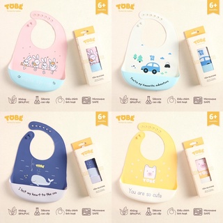 Yếm ăn dặm kèm máng silicone tobe