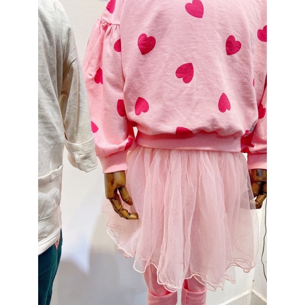 Áo nỉ lẻ Hàn Quốc trái tim hồng form to jbqgse32 bé gái JL2