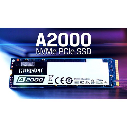 Ổ SSD Kingston SA2000M8 250Gb PCIe NVMe Gen3 M2.2280 (Đọc :2200MB/s/ghi: 1000MB/s, Chính hãng)