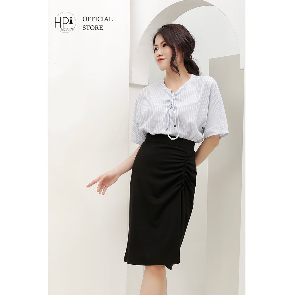 Chân váy chữ A công sở dúm sườn H&P TT-HOT 702
