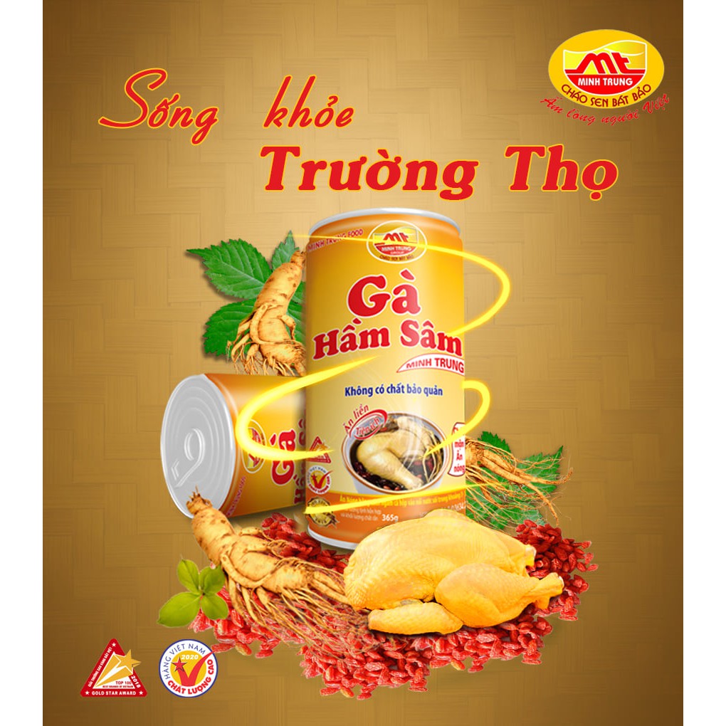 Gà hầm sâm Minh Trung combo 3 lon