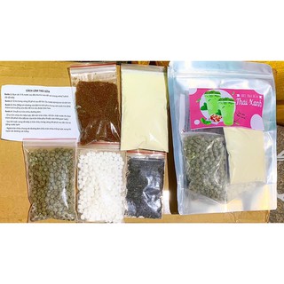 Set trà sữa Thái xanh