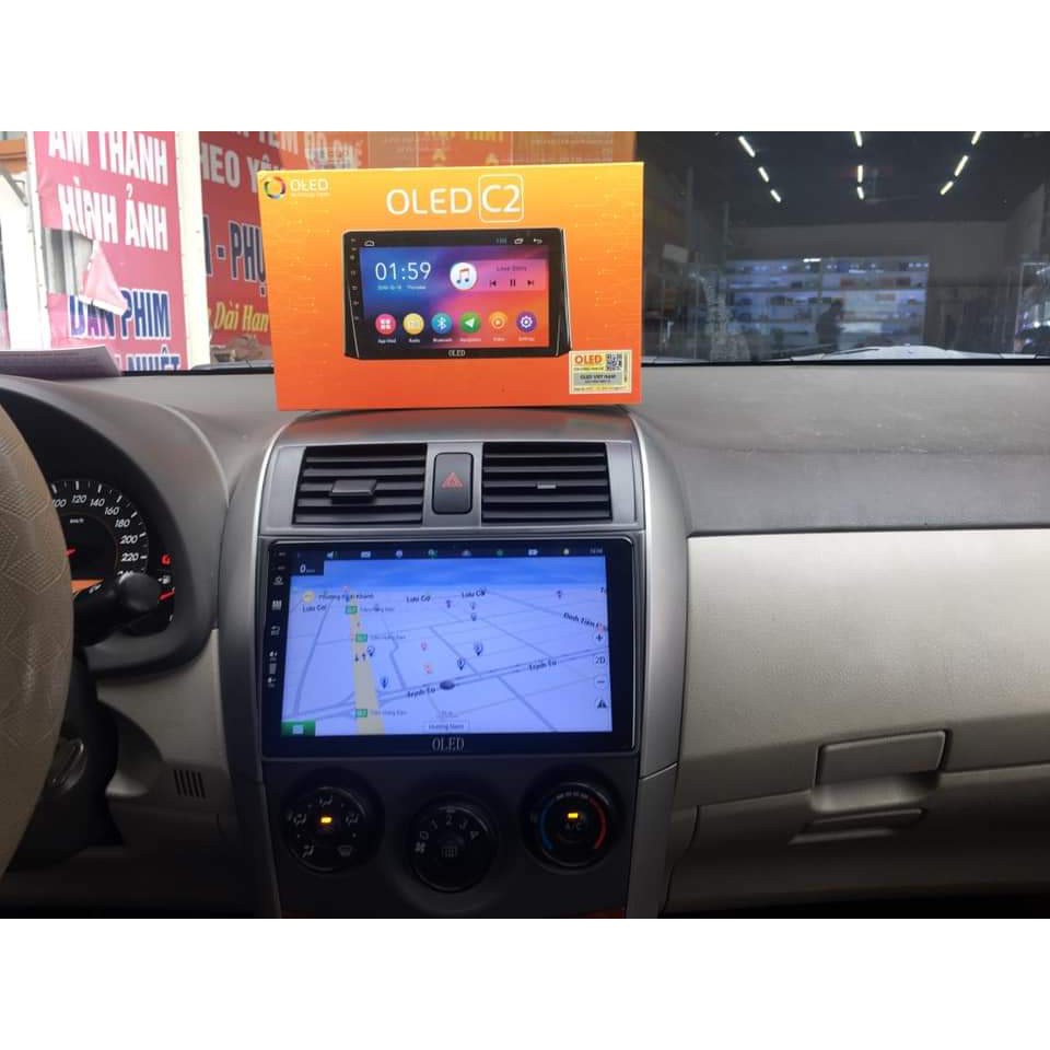 MÀN HÌNH DVD Ô TÔ ANDROID OLED C2 cho xe Toyota Altis 2008-2013 Cắm sim 4G