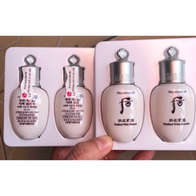 NƯỚC HOA HỒNG + SỮA DƯỠNG LÀM TRẮNG DA WHOO 20MLx2