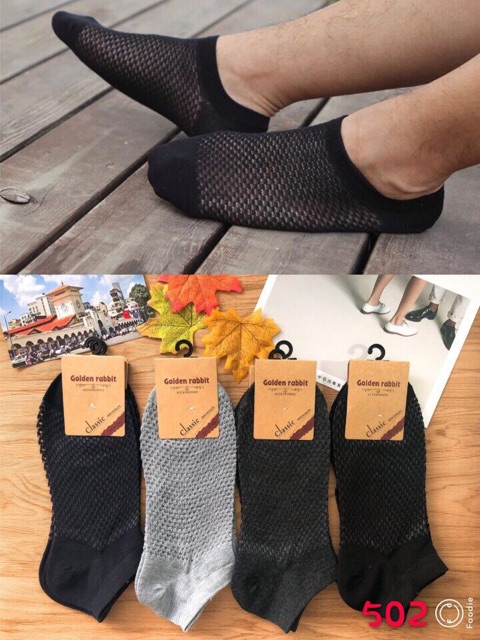 Conbo5 đôi tất lưới nam cổ ngắn