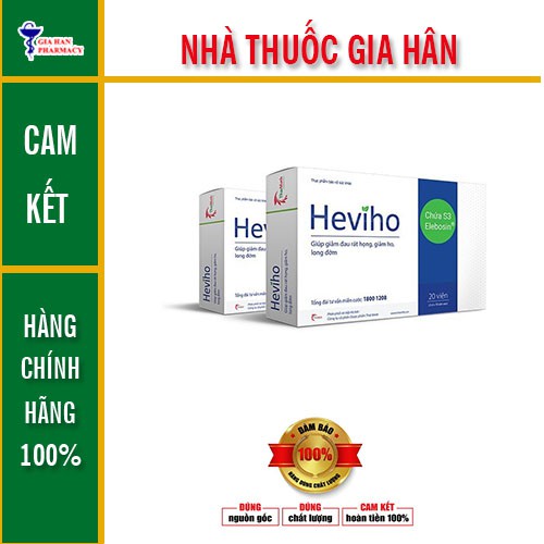 Viên uống heviho giúp giảm viêm đường hô hấp cấp và mạn tính hộp 20 viên