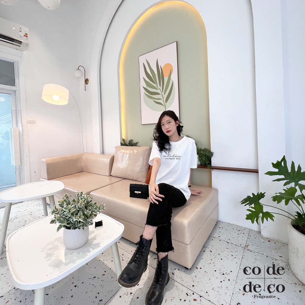 Áo thun unisex CODEDECO Unique 022 phông tay lỡ nam nữ form rộng