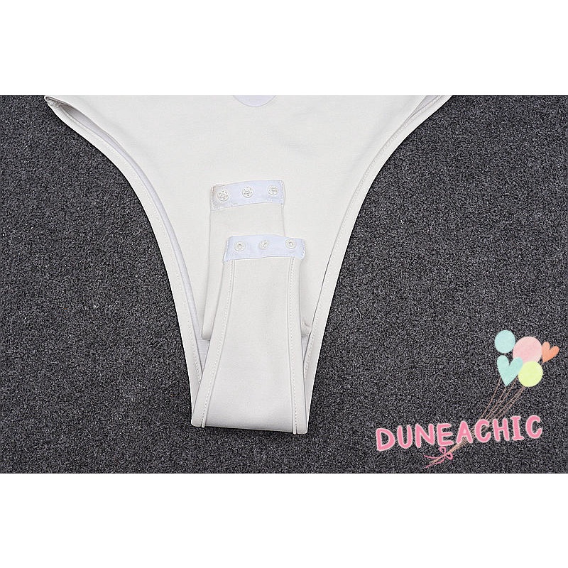 DUNEA Áo Liền Quần Hai Dây Hở Lưng Dáng Ôm Gợi Cảm Cho Nữ