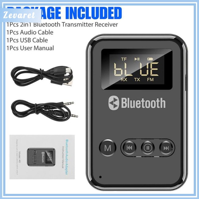 Thiết Bị Truyền Nhận Tín Hiệu Bluetooth 5.0 Zevaret K6 Jack Cắm 3.5mm Cho Tv Máy Tính