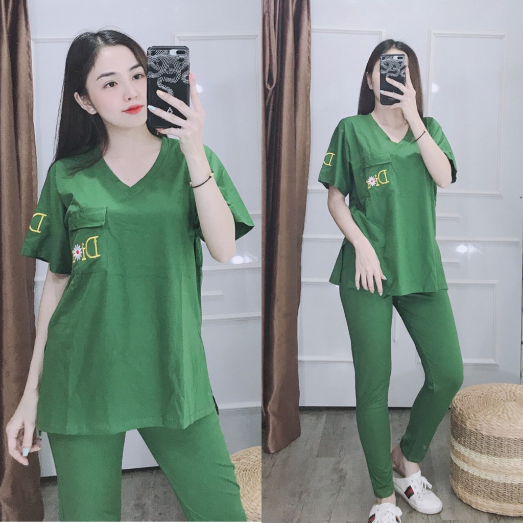 [BÁN GIÁ VỐN XIN ĐÁNH GIÁ] [KÈM ẢNH VIDEO THẬT] (Có bigsize 85kg)Đồ Bộ Cotton Quần Dài Đồ Bộ Nữ Mặc Nhà Đẹp