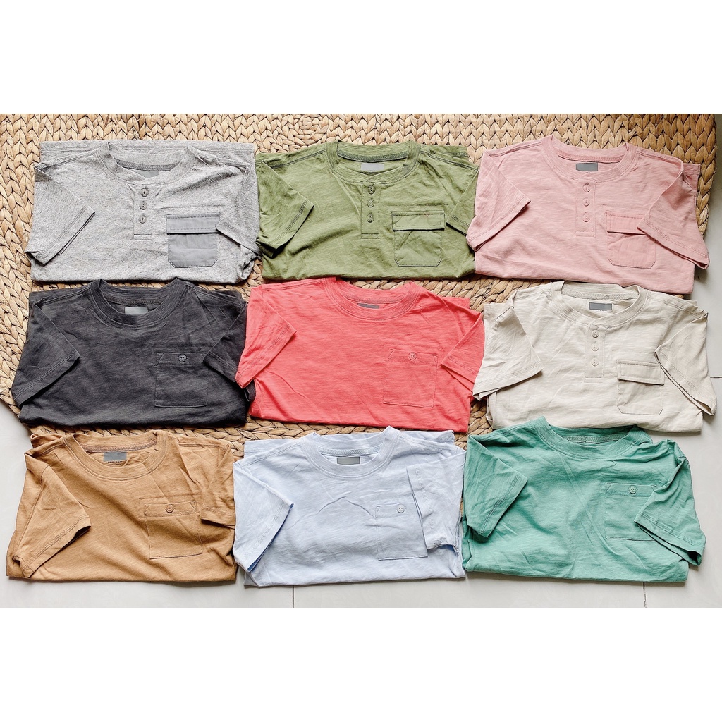 Áo thun Bigbaby bé trai 4-14T, chất liệu thun trơn đơn giản mềm mát cho bé