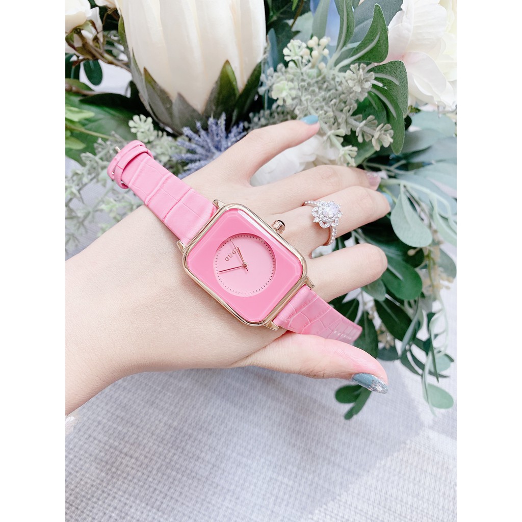 Đồng hồ Nữ GUOU dây da mềm mặt vuông năng động trẻ trung (Tặng kèm hộp và Pin) - Sam's Shop | BigBuy360 - bigbuy360.vn