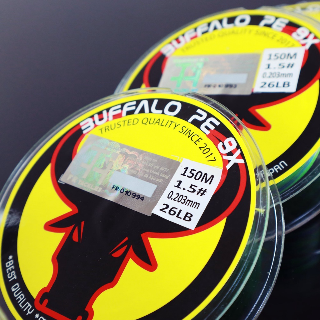 Big sale / DÂY PE 9X BUFFALO TRÂU BÒ 7 MÀU size 150m 1.0 1.5 2.0 2.5 3.0 4.0 cước câu cá dây dù
