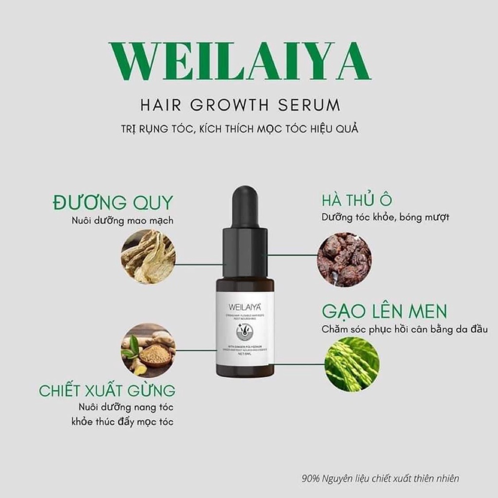Huyết Thanh Serum Weilaiya Hộp 8 Lọ x 5ml Hỗ Trợ Mọc Tóc Hiệu Quả Sau 12 Tuần Sử Dụng Hàng Chính Hãng