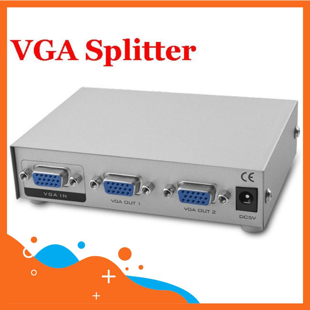 [HÀNG XỊN GIÁ MỊN]-Bộ chia vga 1 ra 2 chia 1 cpu ra 2 màn hình bh 06 tháng