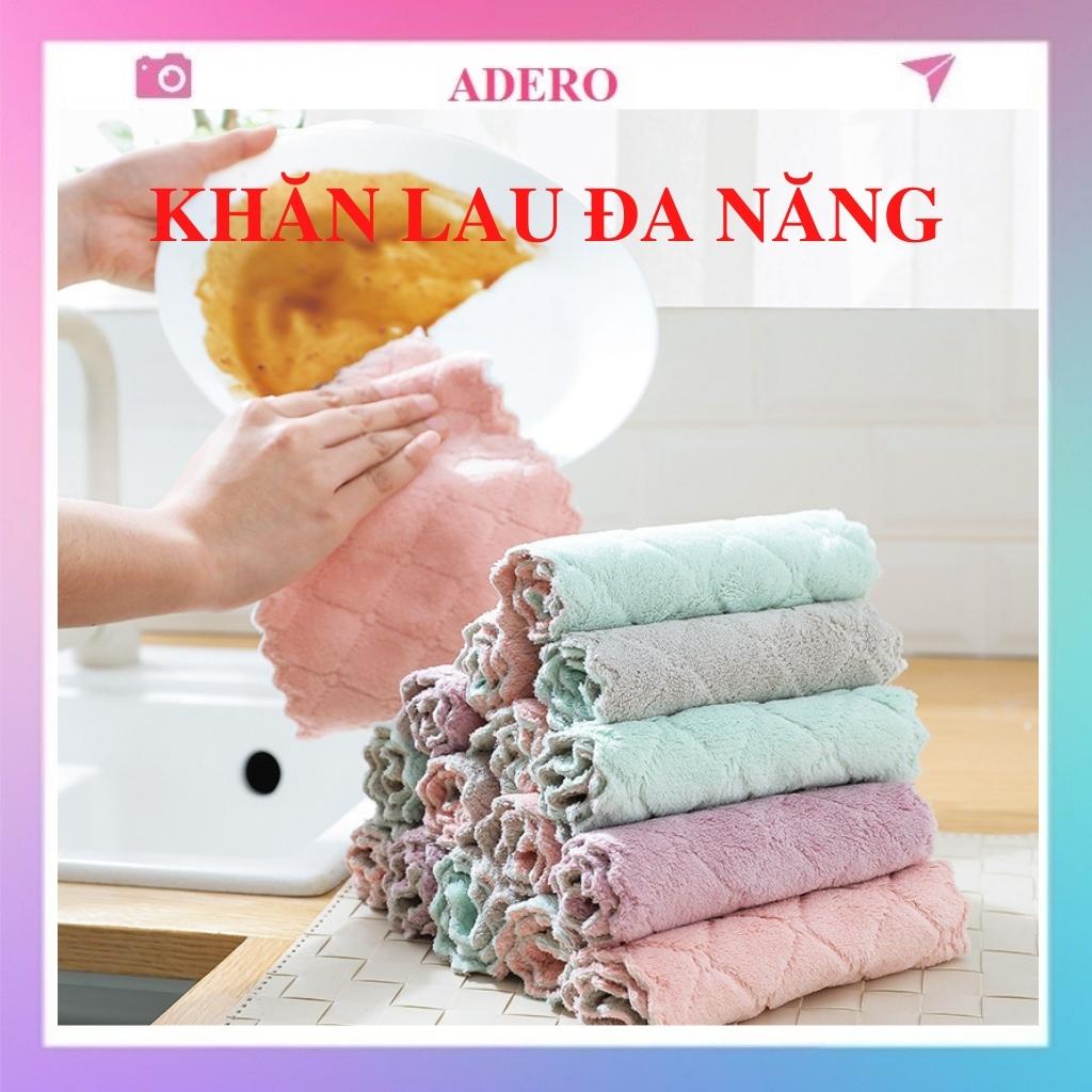 khăn lau bếp đa năng ADERO (set 10 khăn ) siêu thấm 2 mặt có thể tái sử dụng nhiều lần  AD4